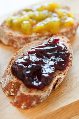 toasts with jam