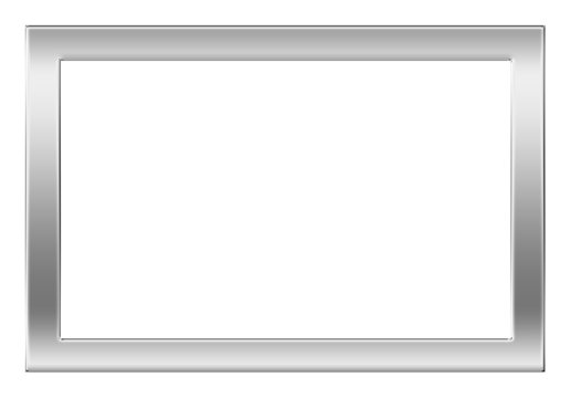 Bilderrahmen, silber, gl&auml;nzend, Format 2:3, Schatten