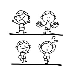 hand drawing cartoon emotion