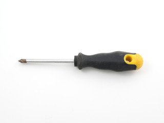 A electrical screwdriver isolated white background.