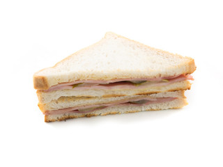 Ham Sandwich isolated on white