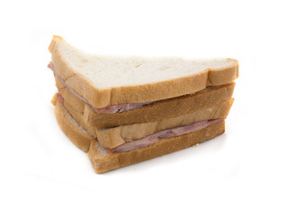 Ham Sandwich isolated on white