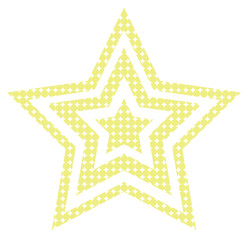 Stylized retro star isolated. Vector