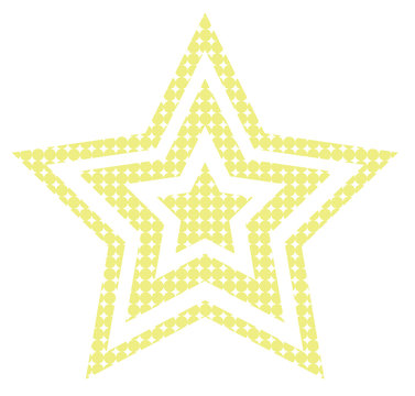 Stylized retro star isolated. Vector