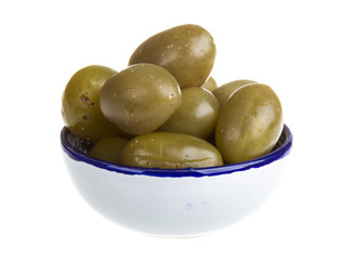 Pickled tomatoes isolated on the white background