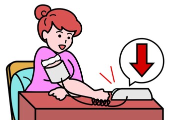 血圧が下がった女性