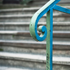 détail rampe escalier à Paris