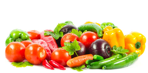 Fototapeta na wymiar Fresh vegetable isolated on white background. Healthy Eating. S