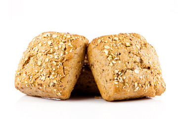 Bread on a white background. delicious buns  isolated on white