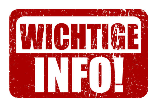 WICHTIGE INFO, stempel