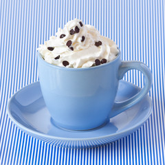 Coffee with whipped cream.