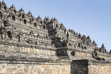 Fototapeta premium borobudur pyramid temple walls java