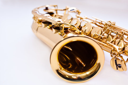 A fragment of a saxophone