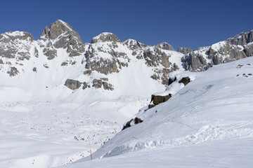 Fototapeta na wymiar Valfredda peak, San Pellegrino pass