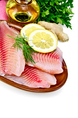 Fillets tilapia with oil and ginger