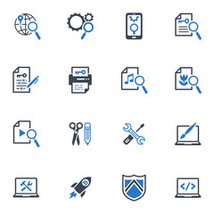 SEO & Internet Marketing Icons - Set 1 | Blue Series