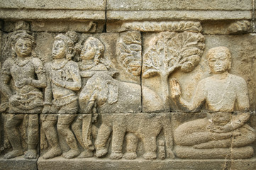 borobudur ancient wall art indonesia