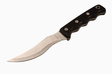 Hunting knife. Isolated
