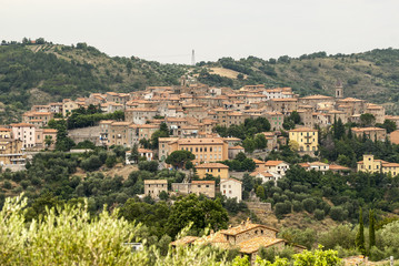 Fototapeta na wymiar Panoramiczny widok z Seggiano, Toskania