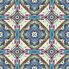 Native American vector pattern with ancient motifs