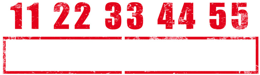 Stempel Buchstaben, Ziffern Sonderzeichen © mekcar