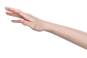 female teen hand of hope