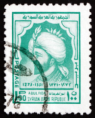 Postage stamp Syria 1974 Abul Fida Ismail Hamwi