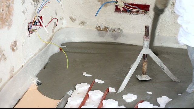 r&eacute;alisation d'une dalle b&eacute;ton