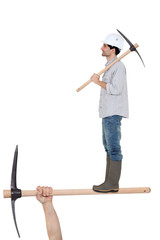 Man with a pickaxe