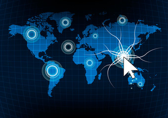 Obraz premium map abstract Technology