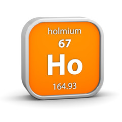 Holmium material sign