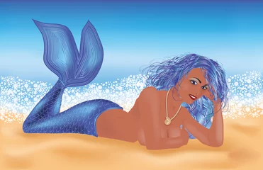 Photo sur Plexiglas Sirène Sirène sexy attrayante, illustration vectorielle