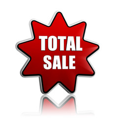 total sale in red star banner
