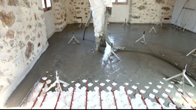 r&eacute;alisation d'une dalle b&eacute;ton