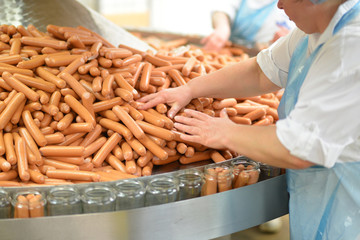 Würstchenproduktion Lebensmittelindustrie - Befüllung