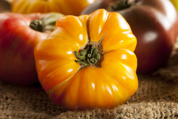 Fresh Organic Ripe Heirloom Tomatoes © Brent Hofacker