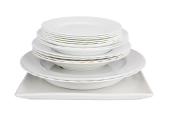 white plates