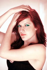 red head with green eyes