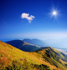 Landscape of the mountain range