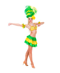 beautiful carnival dancer woman posing