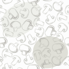 Seamless pattern with champignons