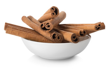 Cinnamon in a plate
