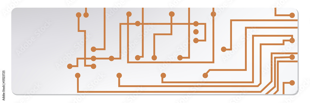 Poster techno circuit web banners. eps10 vector illustration