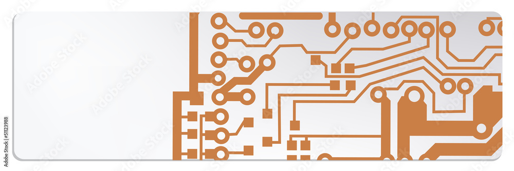 Poster techno circuit web banners. eps10 vector illustration