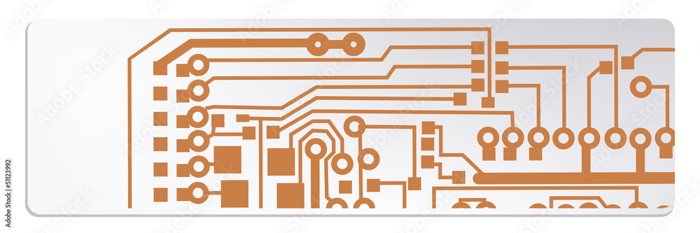 Poster techno circuit web banners. eps10 vector illustration