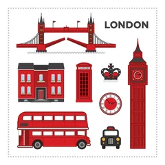 Peel and stick wall murals Doodle London set