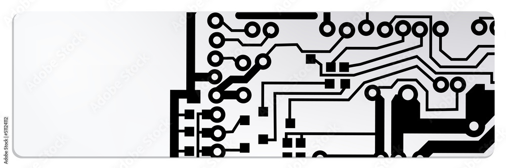 Poster techno circuit web banners. EPS10 vector illustration
