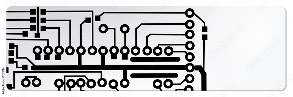 Poster techno circuit web banners. eps10 vector illustration