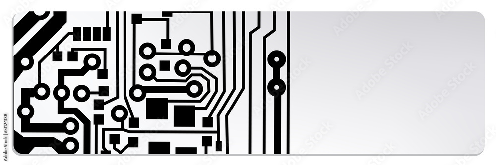 Poster techno circuit web banners. eps10 vector illustration