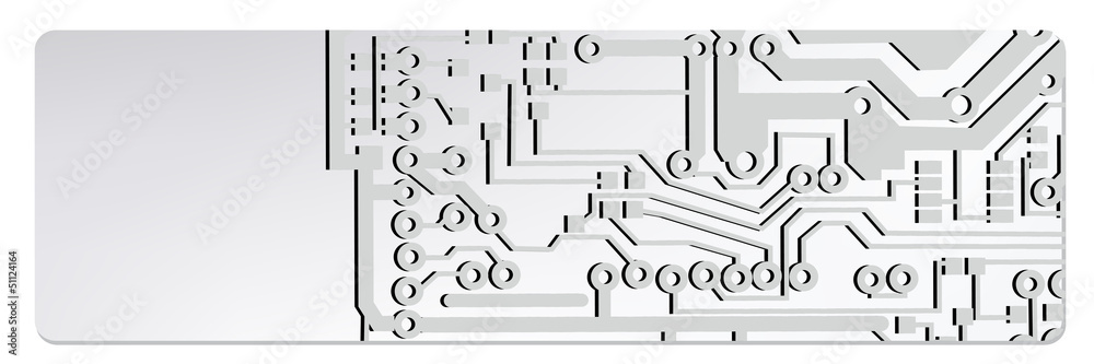 Poster techno circuit web banners. eps10 vector illustration